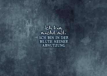 Preview: Ich bin nicht alt, ich bin de Blüte meiner Abnutzung. - Softshellpaneel Tasche